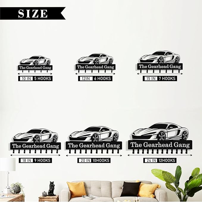 Personalized Car Key Holder Wall Mount, Custom Metal Key Rack Key Holder - Image 6