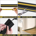 MYFAMIREA 20FT Floor Cord Cover Heavy Duty Cable Cover Protector 3 Channels - Image 5