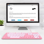 Computer Keyboard Wired, Plug Play USB Keyboard, Low Profile Chiclet Keys - Image 7