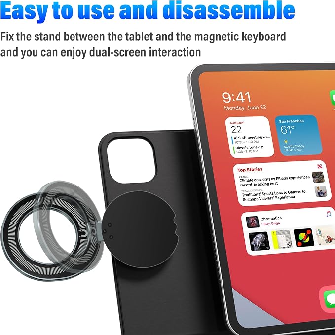 Magnetic Phone Holder for Magic Keyboard, Slim Portable Foldable Magnetic Phone - Image 2