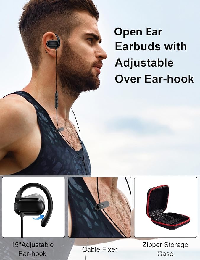 USB Type C Headphone Open Ear Adjustable Over Ear Hook Headset School Kid - Image 2