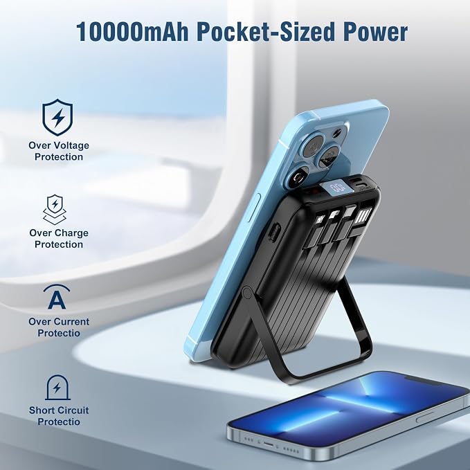 Wireless Portable Charger 10000mAh, Magnetic Power Bank - Image 6