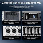 Professional Audio Mixer, Phenyx Pro Sound Console w/USB Audio Interface - Image 3