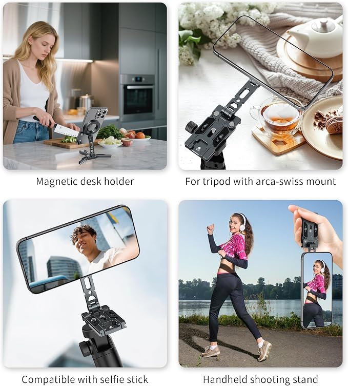 Magnetic Phone Tripod Stand, Foldable Cell Phone Holder - Image 7
