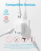 2 Pack European Travel Plug Adapter, Olcorife Foldable International Power - Image 6