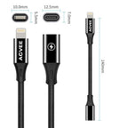 AGVEE 4 inch USB-C Female to Lightning Male Adapter, 30W Fast Charging Charger - Image 7