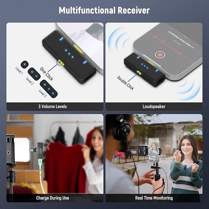NEEWER KM15 Wireless Lavalier Microphone System Compatible - Image 8
