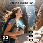 Misting Portable Handheld Fan, Powerful Turbo Motor, 6000mAh Rechargeable - Image 3