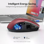 TECKNET Wireless Mouse Silent 4800 DPI Computer USB A & Bluetooth Mouse 6 - Image 6