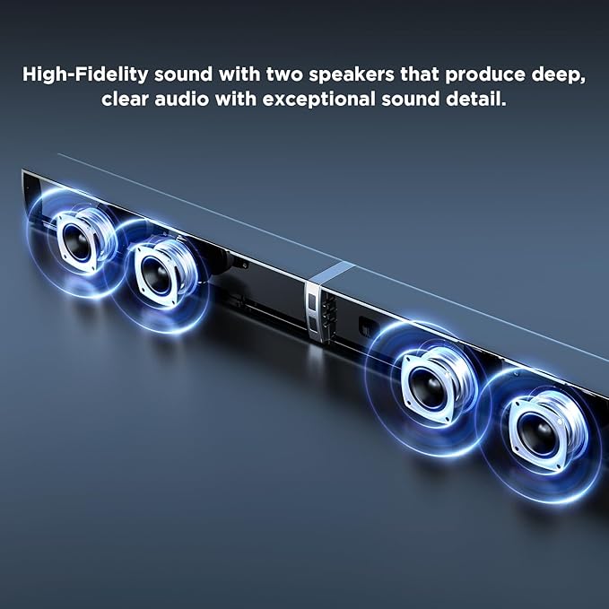 MZEIBO Sound bar with Subwoofer, 120W Bluetooth 5.0 TV Soundbar Home Theater - Image 3