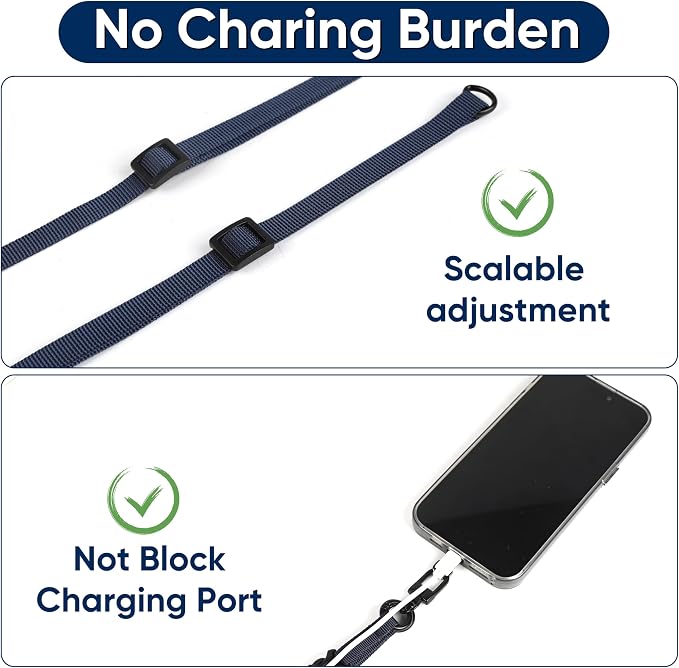 Cell Phone Strap Adjustable Wrist Strap Crossbody Cellphone Holder Extra Long - Image 3