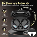 HAOYUYAN Wireless Earbuds, Sports Bluetooth Headphones, 80Hrs Playtime Ear Buds - Image 2