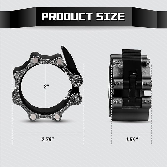 RitFit 2-Inch Magnetic Barbell Collars Locking Clamps - Image 3