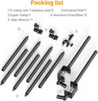 JUSMO LS15 Desk Overhead Camera Mount Rig Top-Down Shots, Professional Aluminum - Image 6
