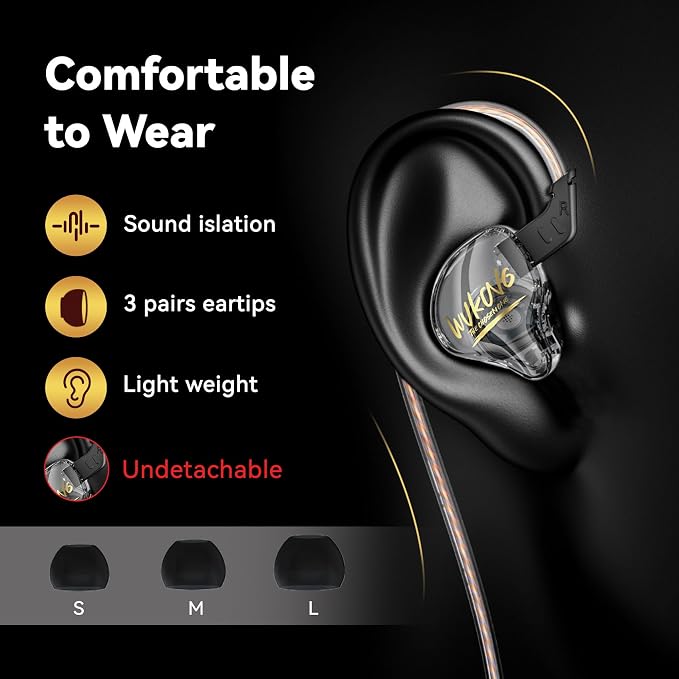 KBEAR K01 Bass IEMS Earphones for Gaming, HIFI Clear Sound in Ear Monitor - Image 5
