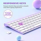 Wireless Keyboard and Mouse, Vssoplor 2.4GHz Rechargeable Compact Quiet - Image 4