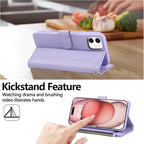 Compatible with iPhone 12/12 Pro Wallet Phone Case-PU Leather Magnetic Flip - Image 3