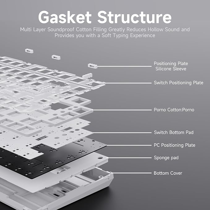 Ajazz AK820 75% Wired Gasket Mechanical Gaming Keyboard - Image 4