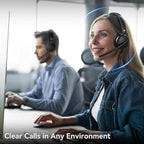Wireless Headset with Mic for Work, Wireless Headset with Microphone, Smart - Image 2