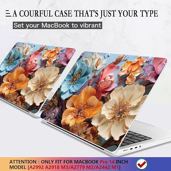 CISSOOK Compatible with MacBook Pro 14 inch Case 2024 2023 2022 2021 Release M4 - Image 3