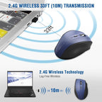 E-YOOSO Wireless Mouse for Laptop, Portable Optical Computer Mouse, 6 Buttons - Image 3