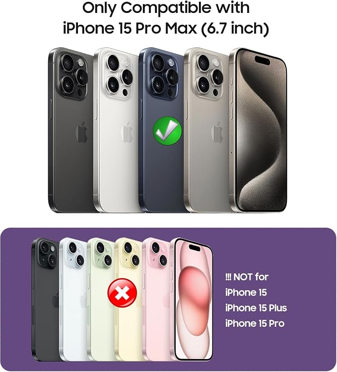 Magnetic for iPhone 15 Pro Max Case Slim Soft Silicone Bumper Shockproof - Image 7