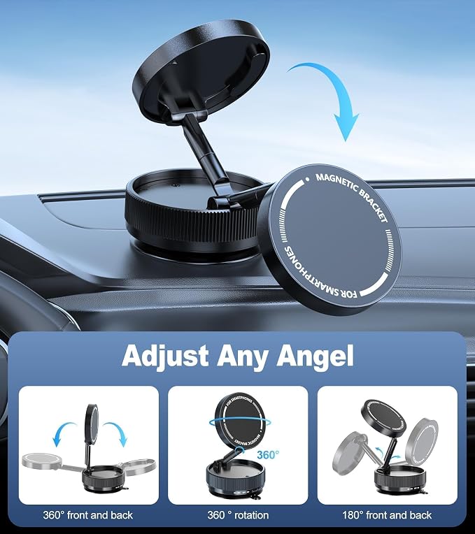 Vacuum Magnetic Phone Holder, Suction Cup Phone Mount - Image 4