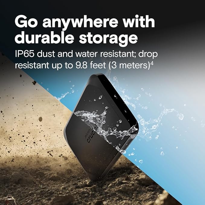 Crucial X10 4TB Portable SSD, USB 3.2 USB-C, External Solid State Drive - Image 4