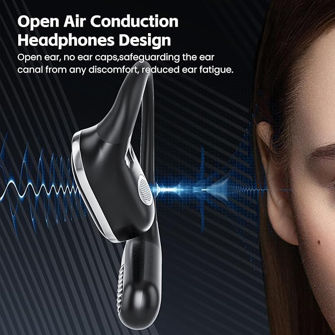 TRAUSI Open Ear Wireless Earbuds Bluetooth Headphones, 80H Playtime Stereo Ear - Image 5