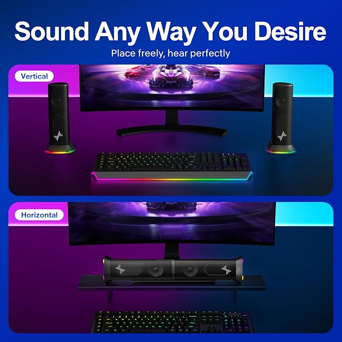 Nylavee Computer Speakers – Hi-Fi Stereo PC Speakers - Image 6