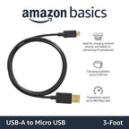 Amazon Basics 3-Pack USB-A to Micro USB Charging Cable, 480Mbps Transfer Speed - Image 2