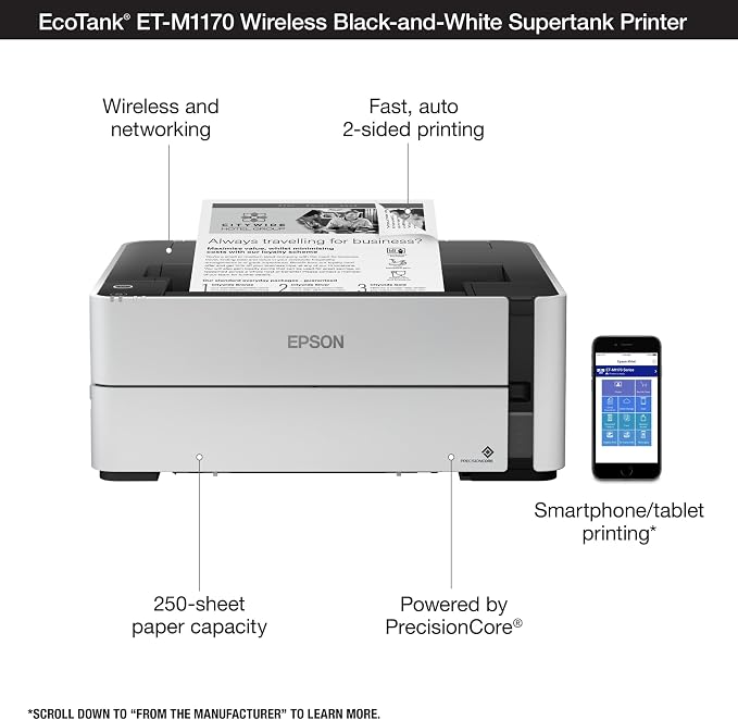 Epson EcoTank ET-4800 Wireless All-in-One Cartridge-Free Supertank Printer & - Image 6