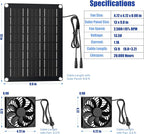 MARBERO 4.7 Inch Solar Powered Fan Kit, 15W Solar Panel - Image 8