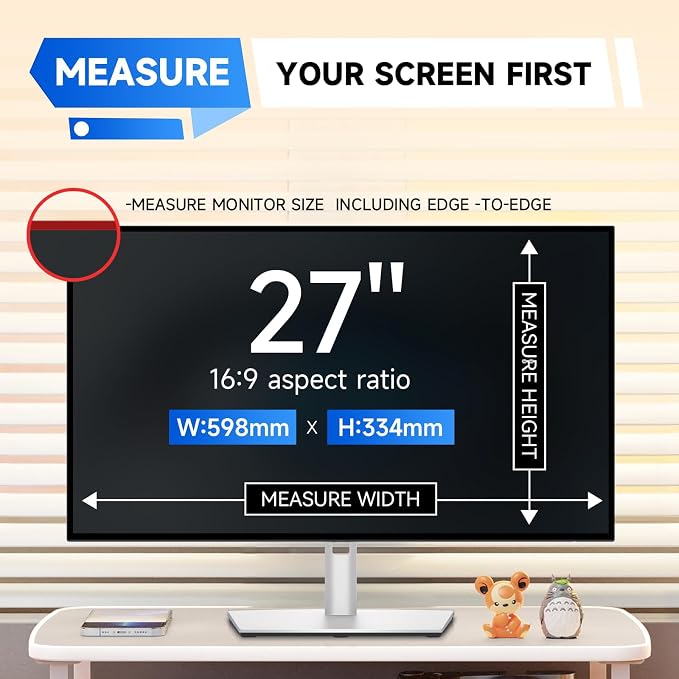 IPROKKO 【2 Pack】 27 inch Anti-Blue Light monitor Screen Protector - Image 2