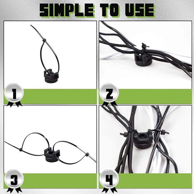 12Pcs Magnetic Zip Tie Mounts - Image 3