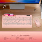 Pink Keyboard and Mouse Wireless, 2.4G Lag-Free Cute Keyboard Combo - Image 6