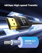 Silkland 10K 8K HDMI 2.1 Cable 10FT, Certified Ultra High Speed HDMI® Cable - Image 2