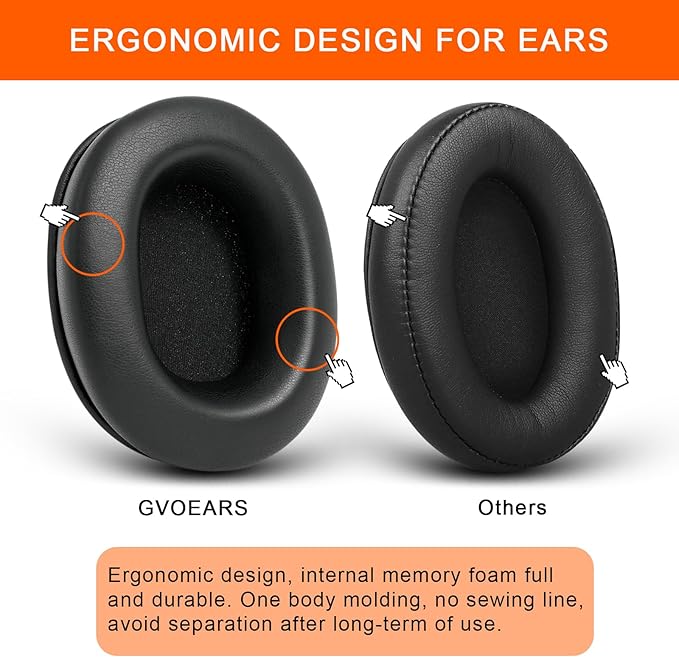 Earpads Replacement for Audio Technica M50X, GVOEARS Ear Cushions for HyperX - Image 2