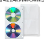 200 Pcs CD DVD Sleeves 50 Pack - Image 3