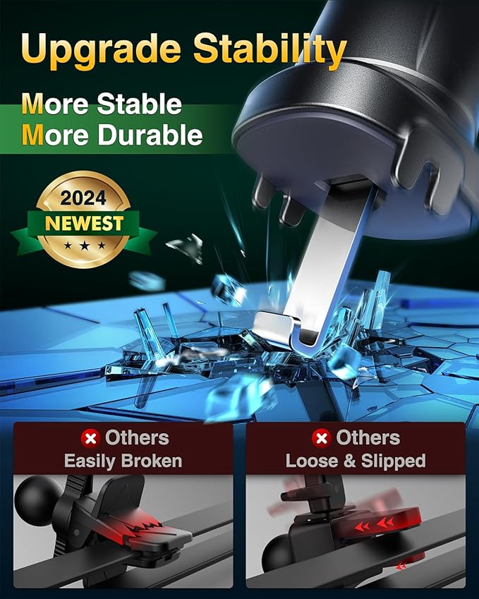VANMASS Car Phone Holder Mount 2025 Upgraded Car Vent Phone Mount Clip - Image 2