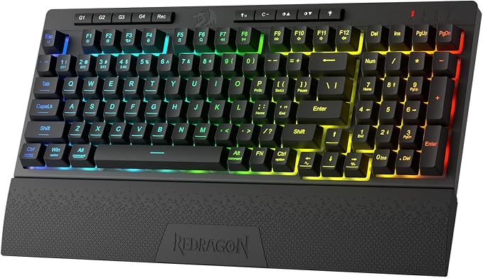 Redragon K515 PRO Shiva RGB Wireless Membrane Gaming Keyboard, 98 Keys by REDRAGON