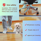 10ft Floor Cord Cover Self Adhesive Cord Hider Floor, Cable Cavity:0.61" x 0.32" - Image 3