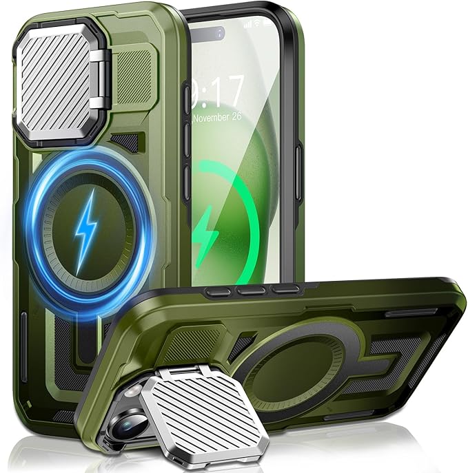 Camera Stand Case for iPhone 15, 2024 Version Military Grade Protective Soft by Unknown