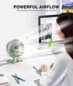 JZCreater USB Desk Fan, Mini Fan Portable, 3 Speeds Desktop Table Cooling Fans - Image 2