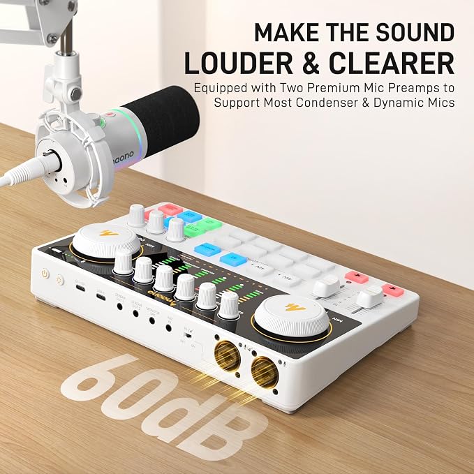 MAONO Podcast Equipment Bundle: Audio Interface mixer - Image 3