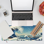 Desk Mat, Japanese Sea Wave Large Gaming Mouse Pad - Image 7