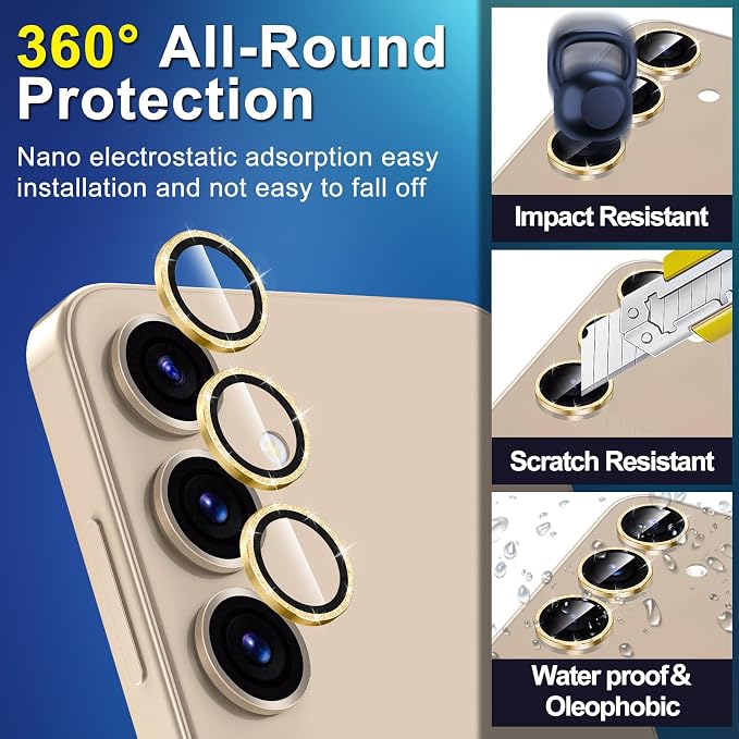 for Samsung Galaxy S25 Plus Camera Lens Protector, Individual Metal Ring - Image 3