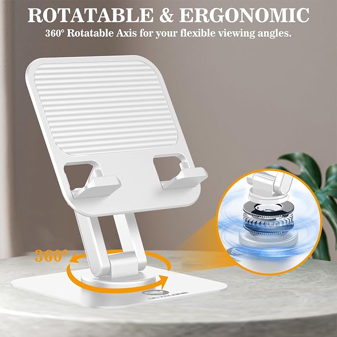 OCYCLONE for iPad Stand for Desk 360 Rotating Adjustable Portable Monitor - Image 2