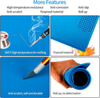 Kaisi S-140 Magnetic Insulation Silicone Soldering Mat, Heat Resistant Work Mat - Image 4