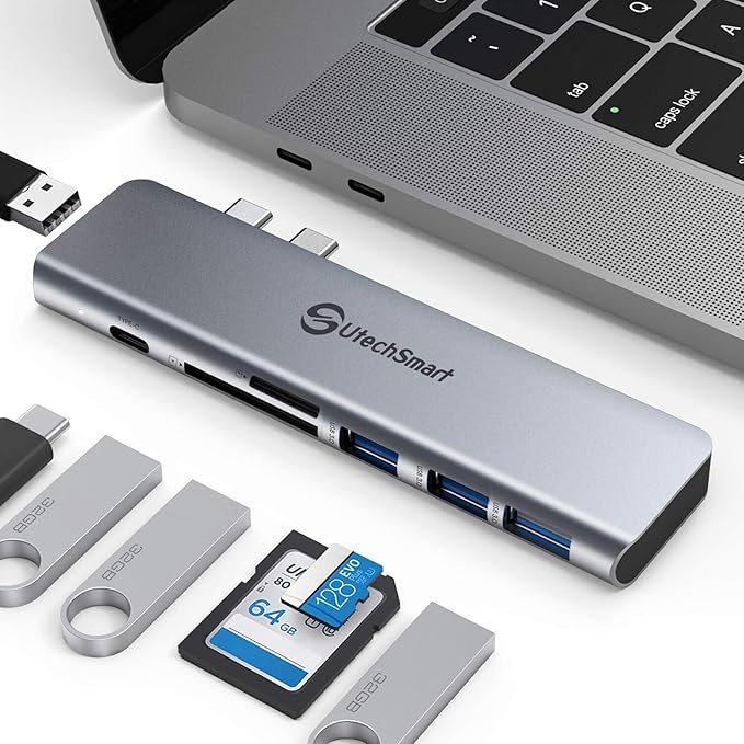 USB C Hub Adapter MacBook by UtechSmart